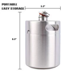 TMCRAFT 64OZ Stainless Steel Mini Keg, Portable Beer Growler With Exhaust Valve Designed Cap To Keep Beverage Fresh. 10 TMCRAFT 64OZ Stainless Steel Mini Keg, Portable Beer Growler With Exhaust Valve Designed Cap To Keep Beverage Fresh. -Peugeot Shop 41BX1o3tjoL