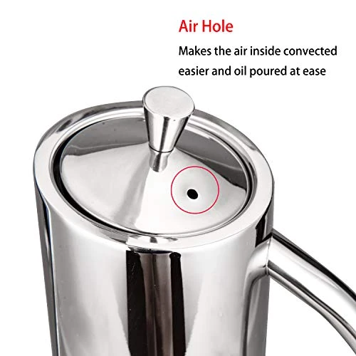 Olive Oil Dispenser SUS304 Stainless Steel Cooking Kitchen No Drip Oil Can Vinegar Container, 24oz/700ml 5 Olive Oil Dispenser SUS304 Stainless Steel Cooking Kitchen No Drip Oil Can Vinegar Container, 24oz/700ml - Image 5