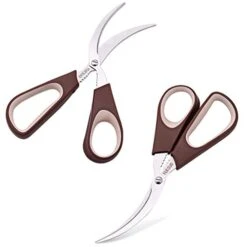 Kitchen Shears Scissors By LEZIFU Crab Crackers And Tools, Large - 8.45"L,Crab Legs, King Crab, Lobster, Shellfish, Prawns,Crawfish(Pack Of 2) -Peugeot Shop 41BjL3qKl9L