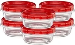 (4 Ounce 10 Pack) Twist Cap Containers Clear Bottom With Red Top Screw On Lids Twist Top Food Storage Freezer Reusable Containers 27 (4 Ounce 10 Pack) Twist Cap Containers Clear Bottom With Red Top Screw On Lids Twist Top Food Storage Freezer Reusable Containers -Peugeot Shop 41C vUf dwL. AC 1