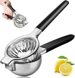 Lemon Squeezer, Anti-Corrosion Stainless Steel Extra Large Manual Lemon Juicer Squeezer With Solid Metal Squeezer Bowl, Lime Squeezer & Citrus Press Juicer For Juicing Lemons & Limes, Black -Peugeot Shop 41C5vfI uL. AC