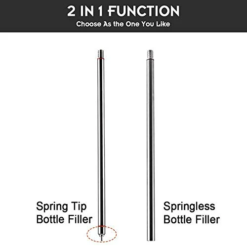 Professional Stainless Steel Spring Loaded Bottle Filler 14" With 6.5 Feet Of Tubing - Beer, Wine, Kombucha With Filler Brush And 6.5 Feet 5/16" ID Of Tubing By Ubrewusa 3 Professional Stainless Steel Spring Loaded Bottle Filler 14" With 6.5 Feet Of Tubing - Beer, Wine, Kombucha With Filler Brush And 6.5 Feet 5/16" ID Of Tubing By Ubrewusa - Image 3