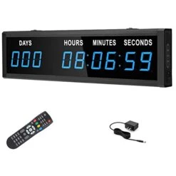 Lue 1.8" 9Digits Large LED Countdown Count Up Days Clock With Remote Christmas Event