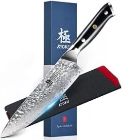 Chef Knife - 8"- Japanese VG10 Steel Core Hammered Damascus Blade - With Sheath & Case 13 Chef Knife - 8"- Japanese VG10 Steel Core Hammered Damascus Blade - With Sheath & Case -Peugeot Shop 41CAFddnWSL. AC
