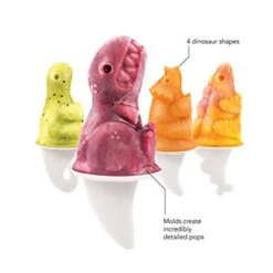 Dino Popsicle Molds (Set Of 4) - Mess-Free Silicone Ice Pops For Homemade Freezer Snacks / Dishwasher-Safe, BPA-Free -Peugeot Shop 41CBcIp8z9L