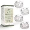 Elementi Fermentation Weight Set Of 4 - Fermenting Weights, Glass Fermentation Weights, Canning Weights, Fermentation Kit & Glass Weights For Fermenting Wide Mouth Mason Jars, Pickling Weights Glass