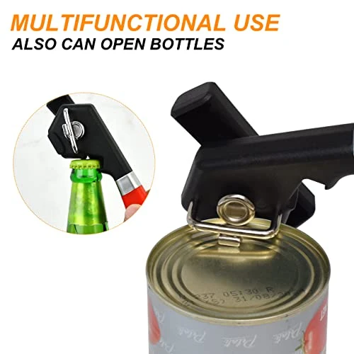 Multifunctional Safe Cut Can Opener & Bottle Opener, Ergonomic Smooth Edge Can Opener With Magnetic Lid Catch, Easy Grip, Effortless Can Opener For Kitchen & Restaurant (Red + Black) 2 Multifunctional Safe Cut Can Opener & Bottle Opener, Ergonomic Smooth Edge Can Opener With Magnetic Lid Catch, Easy Grip, Effortless Can Opener For Kitchen & Restaurant (Red + Black) - Image 2