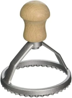 Aluminum Round Ravioli Stamp With Beechwood Handle, 3-Inch -Peugeot Shop 41CXpuvez L. AC