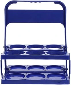 Water Bottle Carrier Beer Bottle Carrier Foldable Pla- Wine Caddy Portable Crate Basket Beverage Holder Storage Rack For Christmas Bar BBQ Picnic BYOB (Red) Wire Storage Baskets -Peugeot Shop 41Cga2 Z8jL. AC