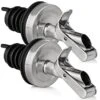 Replacement Olive Oil Dispenser Spout For .6” Bottle Opening - Oil Pourer Dimensions 3.25”H X 1.25”L X 1.25”W - Stainless Steel Automatic Closure Keeps Oil Fresh (Set Of 2)