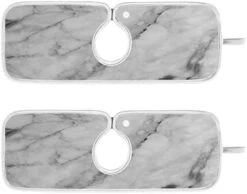 Sink Splash Guard Behind Faucet Mat For Kitchen Sink Drain Mat Faucet Handle Drip Catcher Tray For Bathroom 24 Inch Dish Drying Mat Blue Boho Microfiber Pack Of 2 -Peugeot Shop 41CpR0QkL. AC