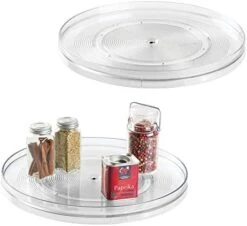 IDesign Recycled Plastic Lazy Susan Turntable Organizer Pantry, Bathroom, General Storage And More, The Linus Collection, 9" Inch, Clear -Peugeot Shop 41Cpz0XQXtL. AC