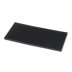 Sharry Li Bar Mat 6" X 12" Kitchen Square Rubber Service Spill Mat PVC Black KTV Bar Drying Dish Mats