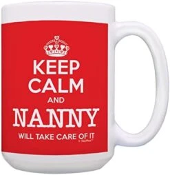 Nanny Mother's Day Gift Keep Calm Nanny Will Take Care Of It Gift Coffee Mug Tea Cup Paisley -Peugeot Shop 41DDPsCByfL. AC
