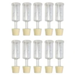 (10 Pack) Three-Piece Airlock And Drilled #6 Stopper Fermentation Beer Making Wine Making Kombucha Fits Gallon Jugs
