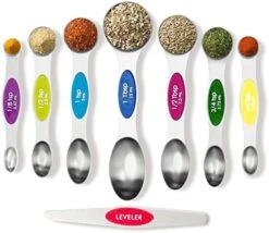 Magnetic Measuring Spoons Set Stainless Steel Sauce Spoons Fits In Spice Jars Set Of 8 Is Oil, Salt, Sauce And Vinegar Measuring Tool (Red) 18 Magnetic Measuring Spoons Set Stainless Steel Sauce Spoons Fits In Spice Jars Set Of 8 Is Oil, Salt, Sauce And Vinegar Measuring Tool (Red) -Peugeot Shop 41DHneLuQOL. AC