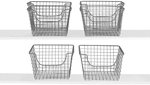 Oop Wire Basket (Industrial Gray) - Storage Bin & Décor For Bathroom, Closet, Pantry, Under Sink, Toy, Shelf, Kitchen, & Nursery Organization 11 Oop Wire Basket (Industrial Gray) - Storage Bin & Décor For Bathroom, Closet, Pantry, Under Sink, Toy, Shelf, Kitchen, & Nursery Organization - Image 11
