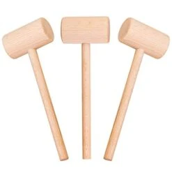 Ooden Crab Mallet, Crab Mallet For Lobster, Crab And Other Shellfish, 3Pcs