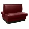 QAD-36-Sangria-ARM-120-M Plain Back Upholstered Booths, Double, 36" Height, Deep Red