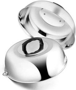 Cheese Melting Dome Set Of 2, Leonyo 12" Metal Steam Basting Cover For Griddle Grill, Stainless Steel Griddle Accessories For BBQ Flat Top Kitchen Cooking Hamburger, Dishwasher Safe, Heat Proof Handle -Peugeot Shop 41Dnk5aWrUL. AC