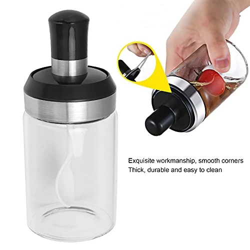 DAUERHAFT Glass Spice Jars, Transparent Design Thick Seasoning Bottle Transparent Glass Kitchen Supplies For Storing Sugar For Kitchen 3 DAUERHAFT Glass Spice Jars, Transparent Design Thick Seasoning Bottle Transparent Glass Kitchen Supplies For Storing Sugar For Kitchen - Image 3