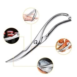 Kitchen Scissors Poultry Shears Stainless Steel Kitchen Shear Ultra Sharp Food Scissors For Bone, Chicken, Meat, Fish, Seafood, BBQ,Vegetables
