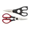 Heavy Duty Stainless Steel For Cutting Poultry, Fish, Meat And Herbs, Built-In Bottle Black And Red Kitchen Tools, 2 Piece Shears Set, Black/Red
