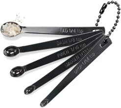 Measuring Spoons Set 5pc - Mini Gold Measuring Spoons Teaspoon Measure Spoon For Dry Or Liquid Ingredients, Tiny Metal Measuring Spoons Tad Dash Pinch Smidgen Drop For Baking Cooking Use -Peugeot Shop 41E9 B3W9jL. AC