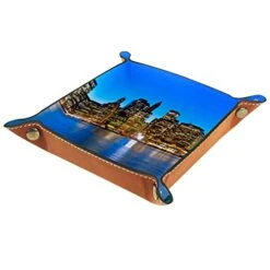 Statue Of Liberty New York USA For Remote Controller Leather Nightstand Organizer