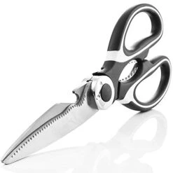 Multipurpose Stainless Scissors,Ultra Sharp Premium Scissors With Sheath,Heavy Duty Kitchen Shears (Black/White)