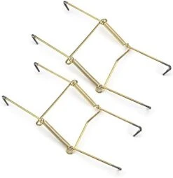 Plate Hanger 10" U Type Stainless Steel Plate Hangers Invisible Wall Hooks For Walls Compatible Decorative Plates Hooks Dish Display Holder Golden 2PCS -Peugeot Shop 41ECLc1ySyL. AC