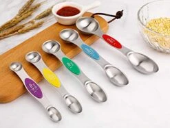 Magnetic Measuring Spoons Stainless Steel Teaspoon And Tablespoon Measurement Spoon Set Of 5 For Dry And Liquid Ingredients -Peugeot Shop 41EEt23Id2L