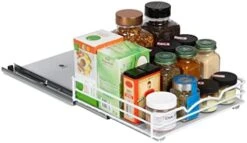 HOLDN’ STORAGE Spice Rack Organizer For Cabinet, Heavy Duty - Pull Out Spice Rack 5 Year Warranty- 6-1/2"Wx10-3/8 Dx8-7/8 H Requires A 6.9” Cabinet Opening -Peugeot Shop 41EJ9 BwuEL. AC