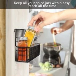 Hanging Spice Racks With Jars, 4-Tier Wall Mounted Metal Spice Racks With 32 Pcs 4oz Glass Spice Jars, Easy To Install Space Saving Organizer Shelf With Seasoning Bottles For Your Kitchen And Pantry -Peugeot Shop 41EOBi3oUhL