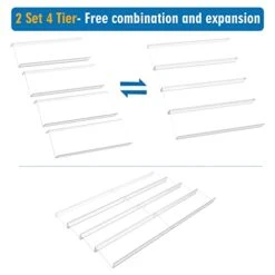 Jadehom Spice Drawer Organizer, 4Tier Clear Acrylic Expandable From 13" To 26" Seasoning Jars Drawer Insert, Kitchen Drawer Spice Rack Tray For Cabinet/Countertop 12 Jadehom Spice Drawer Organizer, 4Tier Clear Acrylic Expandable From 13" To 26" Seasoning Jars Drawer Insert, Kitchen Drawer Spice Rack Tray For Cabinet/Countertop -Peugeot Shop 41EOOKXopJL