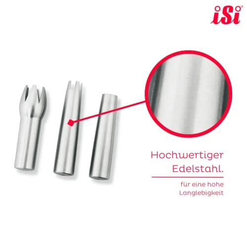 Heavy Duty Presentation Decorator Tips For ISi Gourmet Whippers, Set Of 3, Stainless Steel 2 Heavy Duty Presentation Decorator Tips For ISi Gourmet Whippers, Set Of 3, Stainless Steel - Image 2
