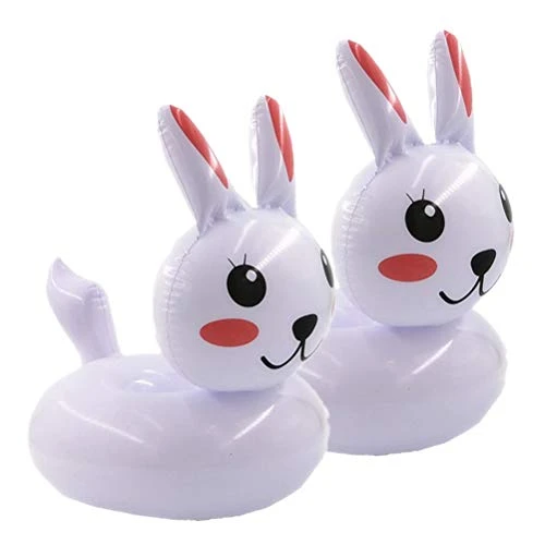2Pcs Rabbit Pattern Beer Holder Water Surface Inflatable Floating Beer Bottle Holder Floating Beer Tray Mat (White) Party Favor 1 2Pcs Rabbit Pattern Beer Holder Water Surface Inflatable Floating Beer Bottle Holder Floating Beer Tray Mat (White) Party Favor