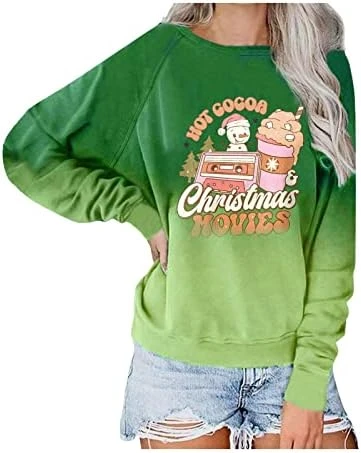 Pullover Sweatshirts For Women Fall Long Sleeve Crew Neck Christmas Print Plus Size Sweatshirts Pullover Top Fall 7 Pullover Sweatshirts For Women Fall Long Sleeve Crew Neck Christmas Print Plus Size Sweatshirts Pullover Top Fall - Image 7