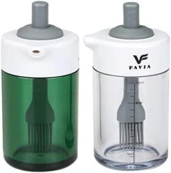 Olive Oil Dispenser Bottle With Silicone Brush For Kitchen, 120ml Plastic Oil And Vinegar Bottle For BBQ Grilling Baking And Cooking (Clear) -Peugeot Shop 41EZl RwS8L. AC