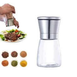 Stainless Steel Salt And Pepper Grinders Salt Shakers Adjustable Coarseness For Sea Salt Pepper Spices Mill