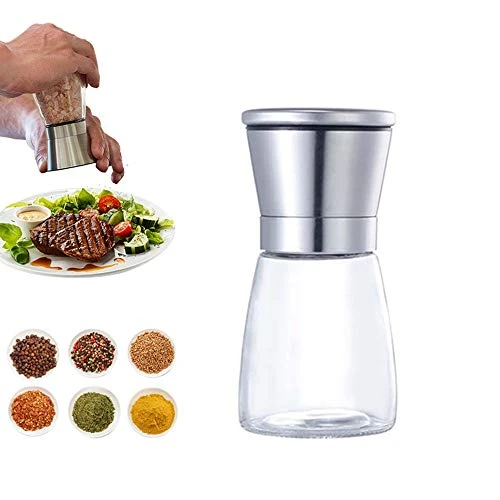 Stainless Steel Salt And Pepper Grinders Salt Shakers Adjustable Coarseness For Sea Salt Pepper Spices Mill 1 Stainless Steel Salt And Pepper Grinders Salt Shakers Adjustable Coarseness For Sea Salt Pepper Spices Mill