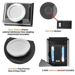 Digital Pocket Scale 50 X 0.001g, Mini Jewelry Gold Lab Carat Powder Weigh Scales With Calibration Weights Tweezers, Weighing Pans, LCD Display -Peugeot Shop 41Ei6OW0dDL