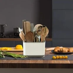 Utensil Holder Cutlery Drainer Sink Caddy, Chopsticks Holder Spoon Chopsticks Fork Drain Rack Basket Storage Holder Organizer Compartment Box-Grey 13 Utensil Holder Cutlery Drainer Sink Caddy, Chopsticks Holder Spoon Chopsticks Fork Drain Rack Basket Storage Holder Organizer Compartment Box-Grey -Peugeot Shop 41EnfT9Ra7L