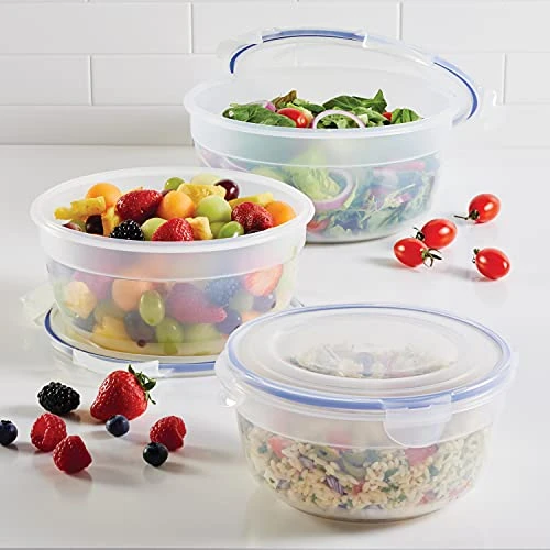 Lock & Lock OcknLock Easy Essentials Food Storage Lids/Airtight Containers/Stackable, BPA Free, 6 Piece, Clear 1 Lock & Lock OcknLock Easy Essentials Food Storage Lids/Airtight Containers/Stackable, BPA Free, 6 Piece, Clear