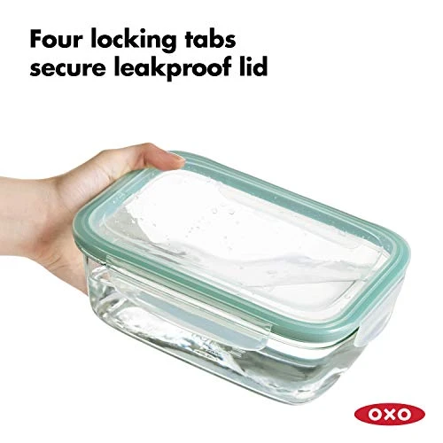 OXO Good Grips 8 Cup Smart Seal Glass Rectangle Container 2 OXO Good Grips 8 Cup Smart Seal Glass Rectangle Container - Image 2