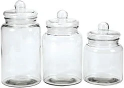 CUTIMAO Walter Drake Sunflower Canisters, Set Of 3 In Different Sizes, Clear Glass With Painted Design & Metal Lids 6 CUTIMAO Walter Drake Sunflower Canisters, Set Of 3 In Different Sizes, Clear Glass With Painted Design & Metal Lids -Peugeot Shop 41EtqmgHRkL. AC