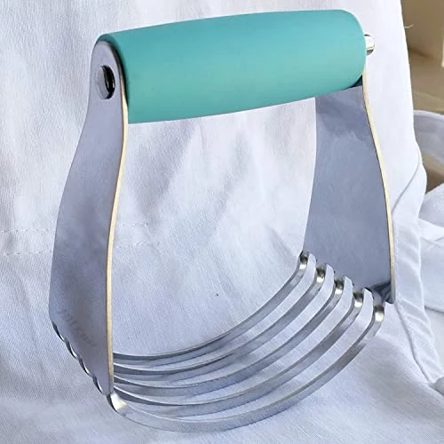® Pastry Blender Cutter,Stainless Steel Dough Masher For Butter, Biscuit,Baking, Kneading,Dough, Flakier And Fluffier Pie Crusts, Almond - Hand Kitchen Tool (1 Pack, Turquoise) 2 ® Pastry Blender Cutter,Stainless Steel Dough Masher For Butter, Biscuit,Baking, Kneading,Dough, Flakier And Fluffier Pie Crusts, Almond - Hand Kitchen Tool (1 Pack, Turquoise) - Image 2