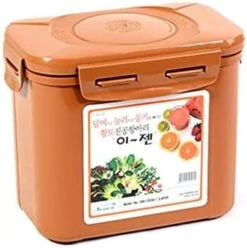 E-Jen Premium Kimchi, Sauerkraut Container Probiotic Fermentation With Inner Vacuum Lid (Earthenware Brown, 0.45 Gal/ 1.7L) -Peugeot Shop 41F XKMN fL. AC