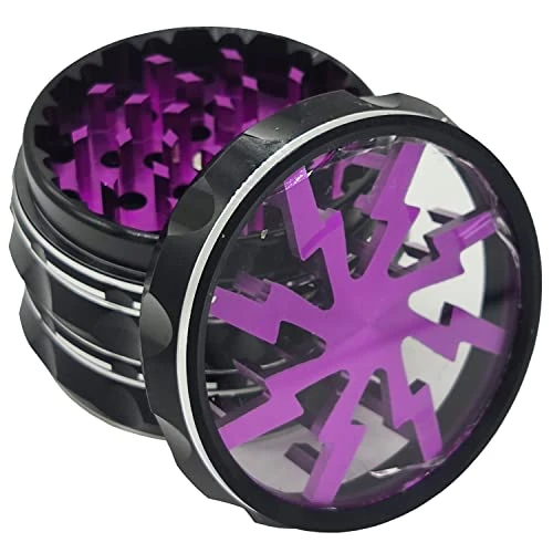 2.5' Aluminium Grinder With Clear Top, Best Gifts (BLACK) 1 2.5' Aluminium Grinder With Clear Top, Best Gifts (BLACK)