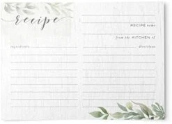 Farmhouse Greenery Recipe Cards From Dashleigh, 48 Cards, 4x6 Inches, Sage Green And White, Water-Resistant And Double-Sided (Farmhouse Recipe Cards) -Peugeot Shop 41FAjhOA9GL. AC